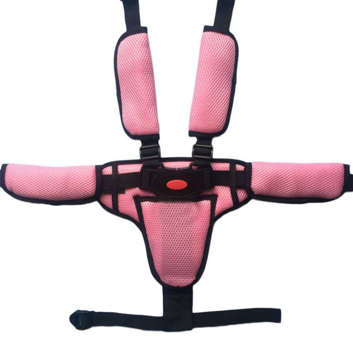 Baby Dining Chair Stroller Safety Strap Five-Point  Type A Version + Fixed Strap + Thick Shoulder...