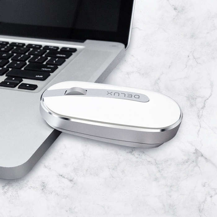 DELUX M326 4 Keys Wireless Silent Mouse Portable Laptop Mouse