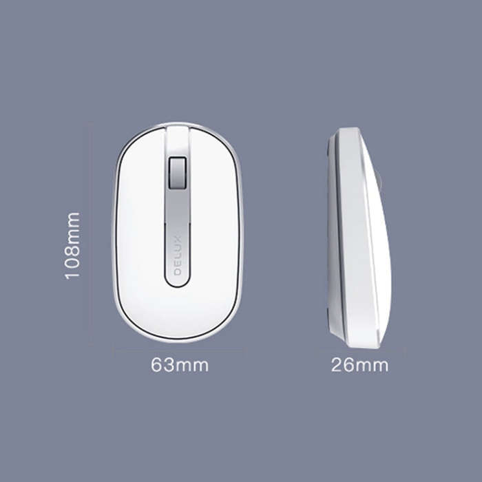 DELUX M326 4 Keys Wireless Silent Mouse Portable Laptop Mouse