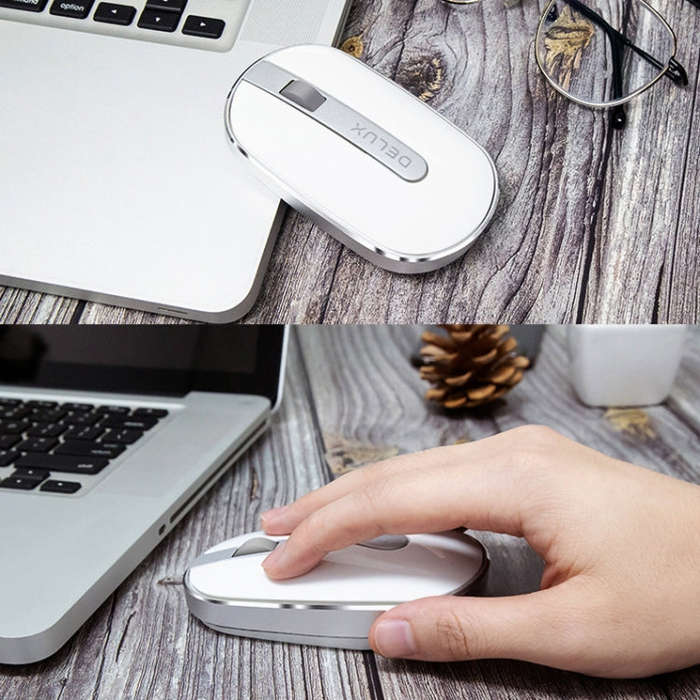 DELUX M326 4 Keys Wireless Silent Mouse Portable Laptop Mouse