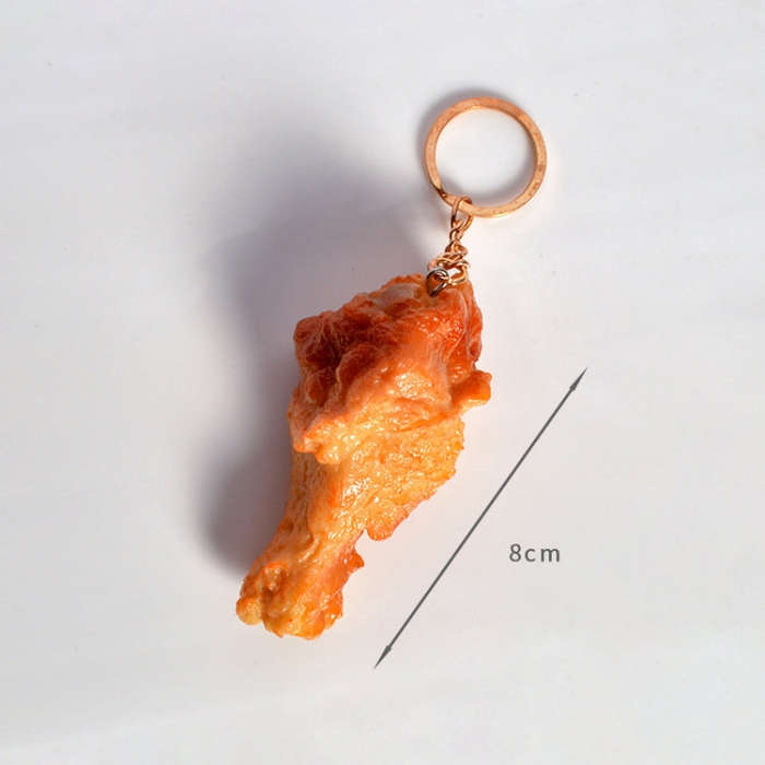 3 PCS Chicken Leg Keychain Simulation Food Model Toy Shooting Props