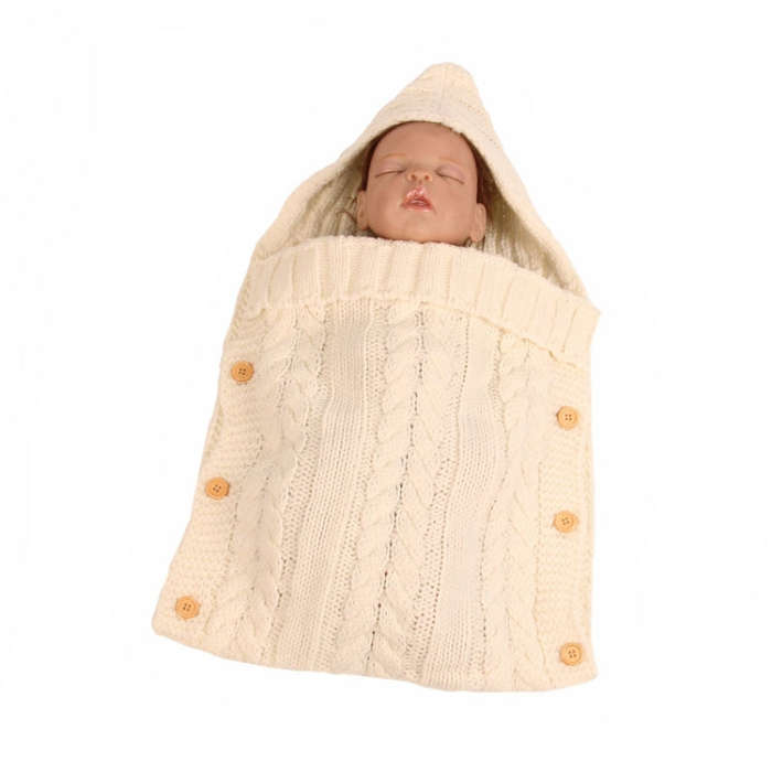 Zzsd0002 Autumn / Winter Baby Knitted Woolen Button Sleeping Bag Photography Blanket Stroller Sle...