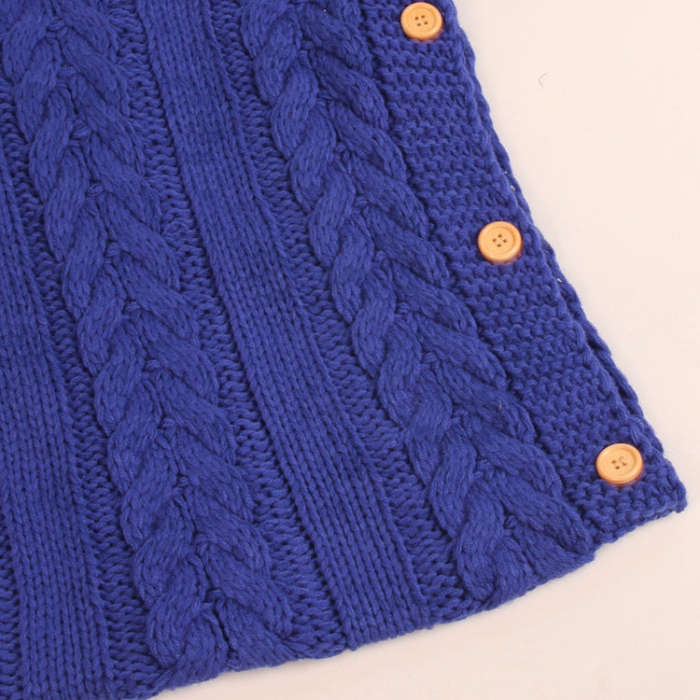 Zzsd0002 Autumn / Winter Baby Knitted Woolen Button Sleeping Bag Photography Blanket Stroller Sle...