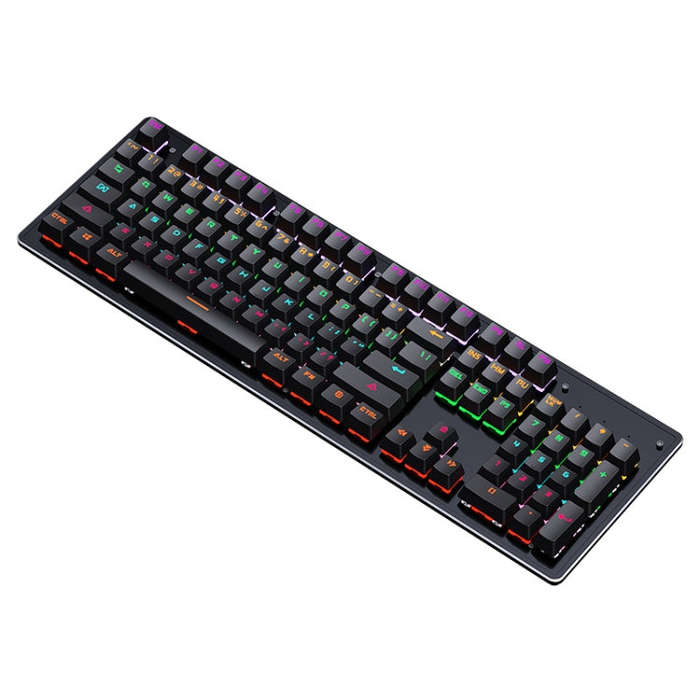 LEAVEN K880 104 Keys Gaming Green Axis Office Computer Wired Mechanical Keyboard, Cabel Length:1....