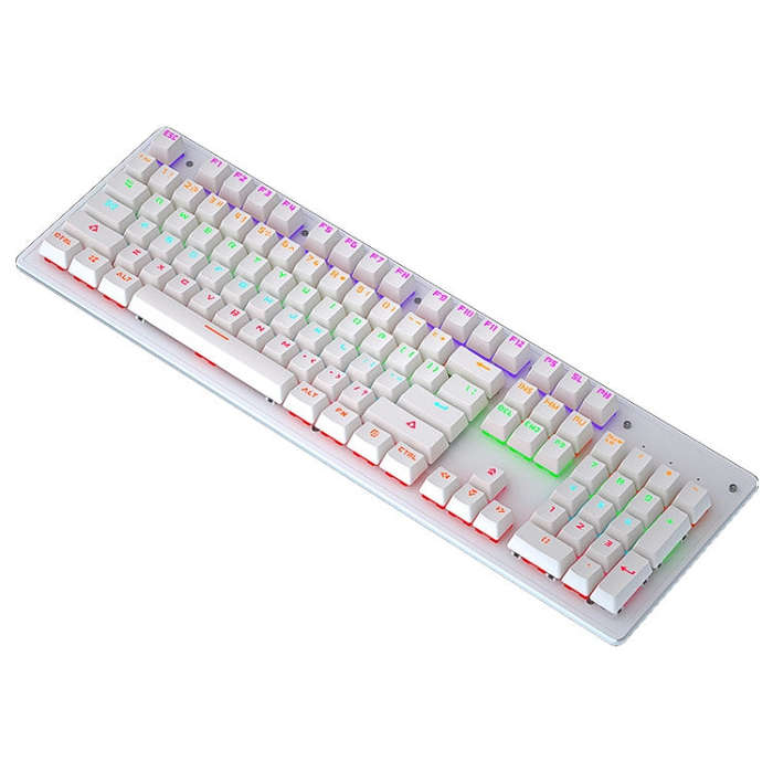 LEAVEN K880 104 Keys Gaming Green Axis Office Computer Wired Mechanical Keyboard, Cabel Length:1....