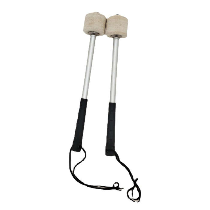 Percussion Accessories Wool Felt Stainless Steel Non-Slip Drumsticks Practice Playing Kick Drum H...