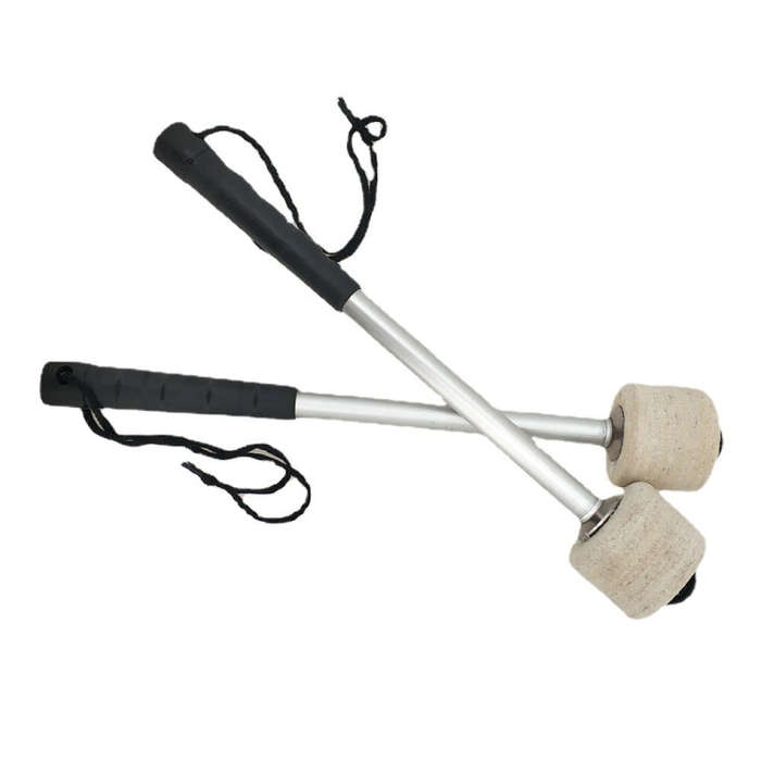Percussion Accessories Wool Felt Stainless Steel Non-Slip Drumsticks Practice Playing Kick Drum H...