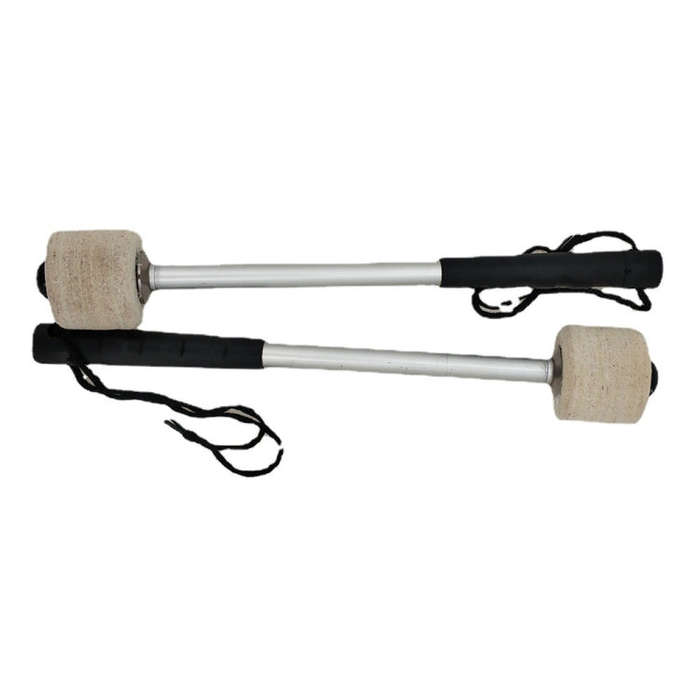 Percussion Accessories Wool Felt Stainless Steel Non-Slip Drumsticks Practice Playing Kick Drum H...