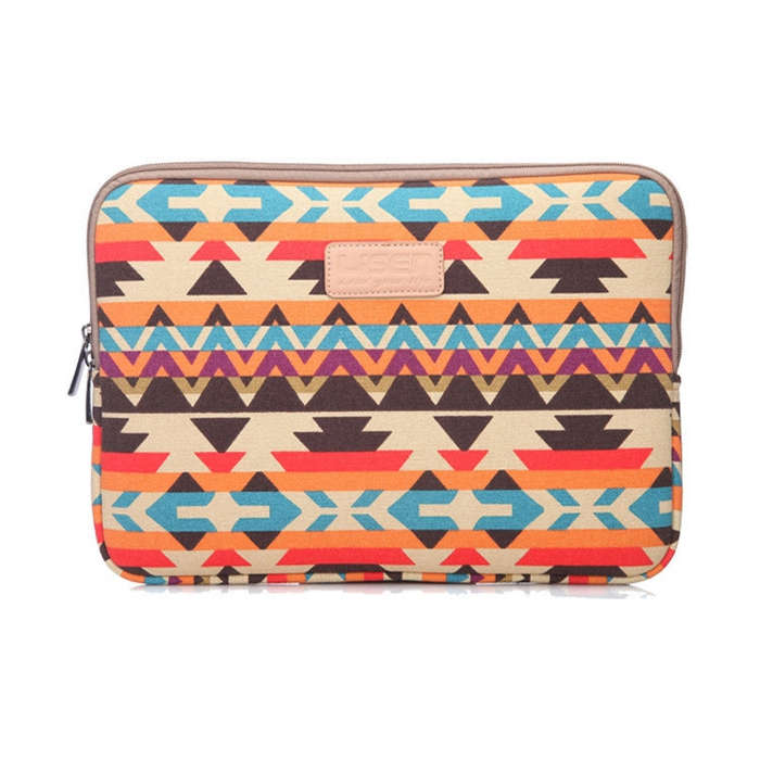 LiSEN LS-518 Lingge Pattern Laptop Computer Liner Bags, Size: 14 inch(Orange Pattern Geometry)