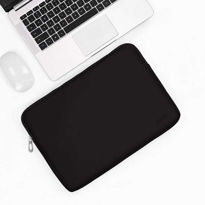 Baona BN-Q001 PU Leather Laptop Bag, Colour: Midnight Black, Size: 16/17 inch