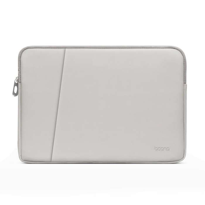 Baona BN-Q004 PU Leather Laptop Bag, Colour: Double-layer Gray, Size: 16/17 inch
