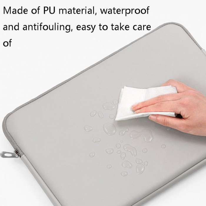 Baona BN-Q004 PU Leather Laptop Bag, Colour: Double-layer Apricot, Size: 15/15.6 inch