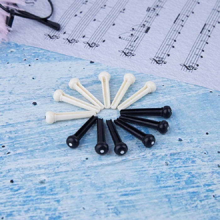 100 PCS Plastic Conical Cone String Nail for Guitar(Black)