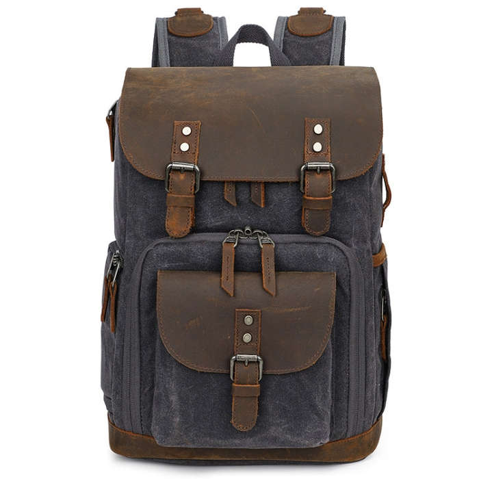 K-86 Casual Shoulder Camera Bag Contrast Waterproof Batik Canvas Single Digital Camera Photo Back...