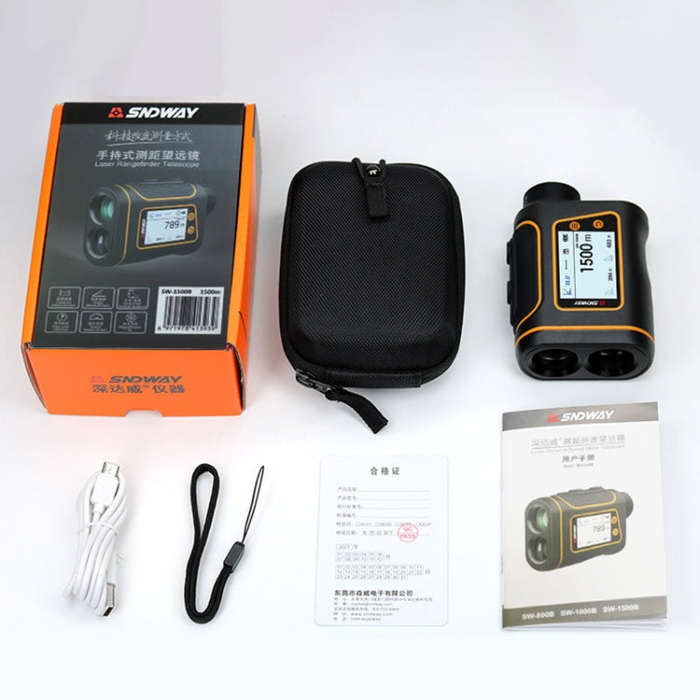 SNDWAY Rangefinder Instrument Outdoor Telescope Golf Measuring Instrument, Model: SW1500B 1500m