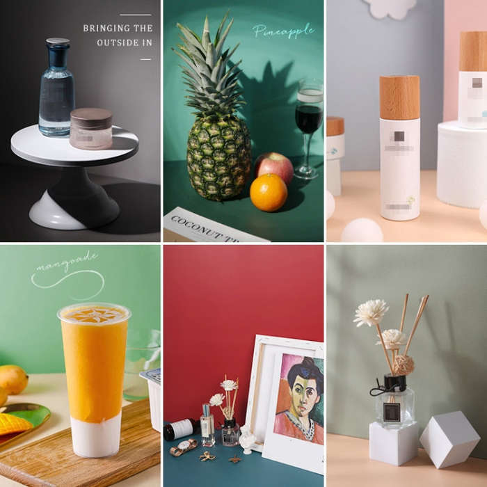 Double-Sided Photo Background Paper Thickening Morandi Series Shoot Props(Blue Series (Light+Dark))
