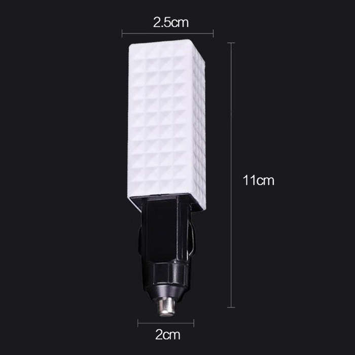 EP502 Car Cigarette Lighter Activated Carbon Brush Negative Ion Air Purifier(White)