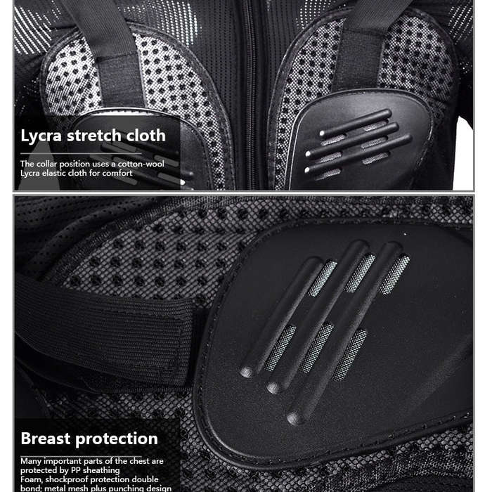 GHOST RACING F060 Motorcycle Armor Suit Riding Protective Gear Chest Protector Elbow Pad Fall Pro...
