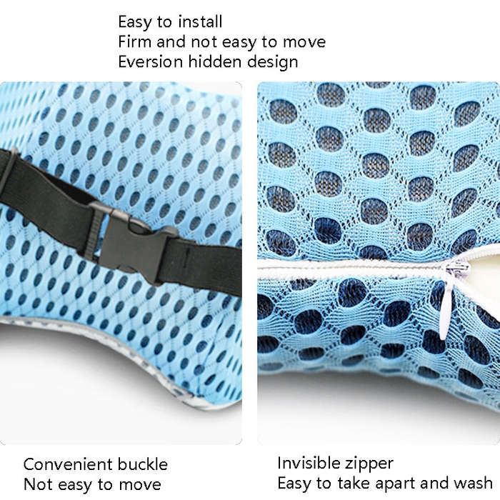Car Supplies Lumbar Support Memory Foam Car Backrest Lumbar Cushion Seat Cushion Lumbar Pillow, C...