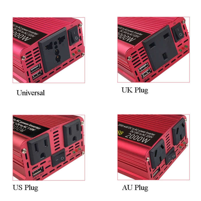 LVYUAN Car Inverter Dual USB Power Converter, Specification: 12V to 220V 1500W AU Plug