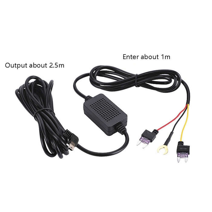 H516 Recording Step-down Line Shrinkage Video Car Charger Line Parking Monitoring Three-Core Powe...