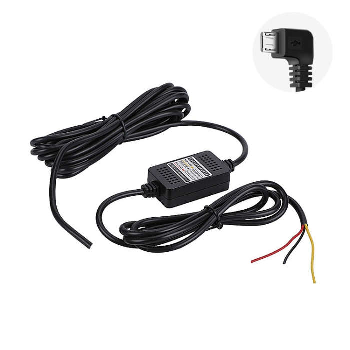 H516 Recording Step-down Line Shrinkage Video Car Charger Line Parking Monitoring Three-Core Powe...