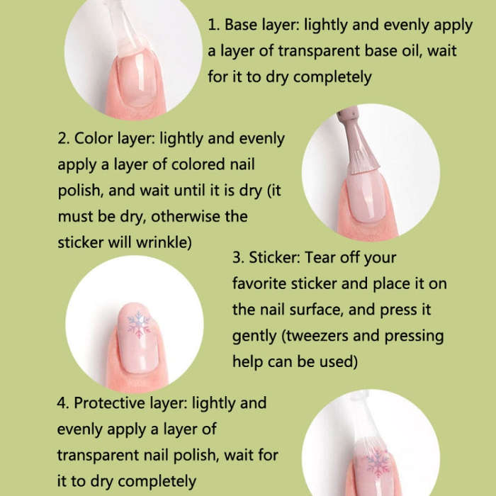 10 PCS Waterproof Sweat Proof Environmental Luminous DIY Nail Stickers(SN-150)