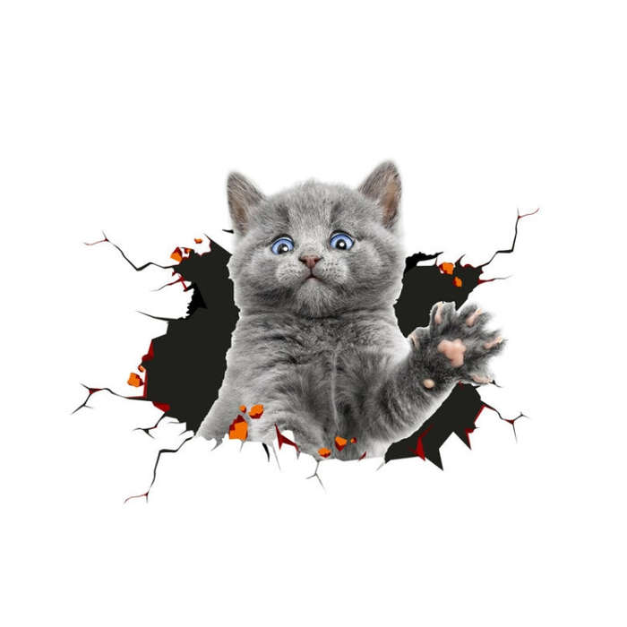 4 PCS 3D Simulation Animal Personality Car Stickers Glass Car Door Scratches Decorative Occlusion...