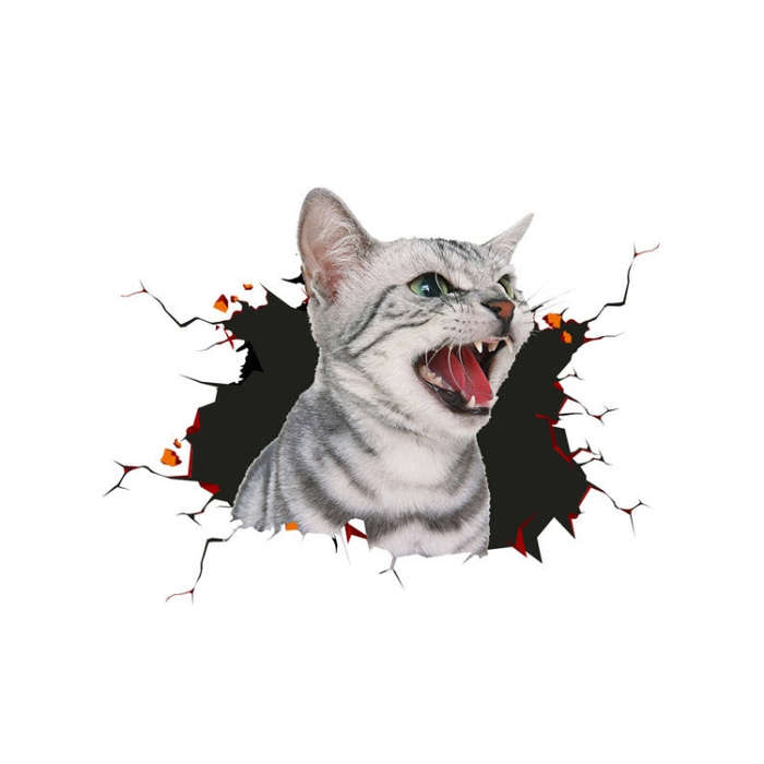 4 PCS 3D Simulation Animal Personality Car Stickers Glass Car Door Scratches Decorative Occlusion...