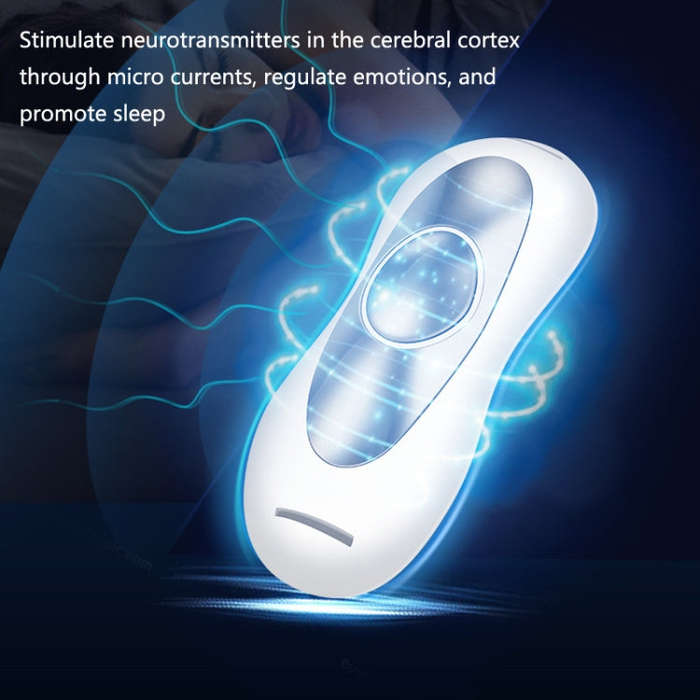 Aimanfun 904 Micro-Current Sleep Aid Portable Wireless Fast Sleep Device(White)
