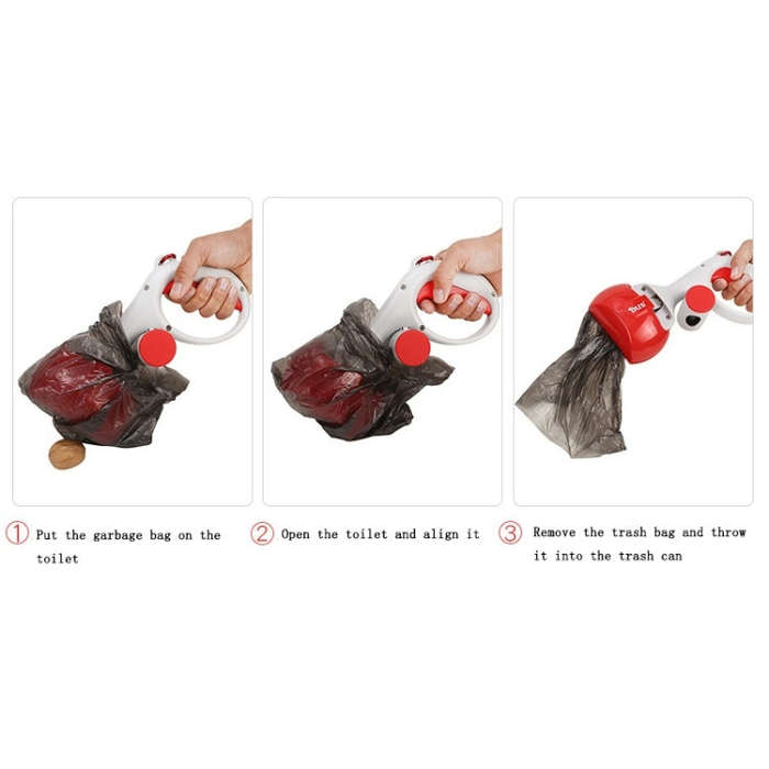 Portable Pet Toilet Picker With Garbage Bag(Yellow)