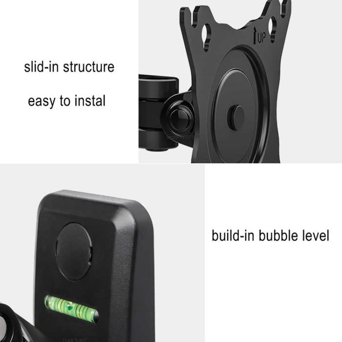 NORTH BAYOU Universal Telescopic Rotating Lifting Monitor Bracket, Model: F120 (Silver)