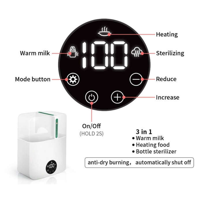 Cmbear ZRN-0803 Baby Bottle Sterilizer Food Warmer(US Plug 110V)