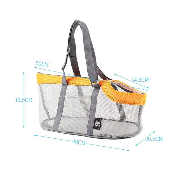 Pttie Baggie Panoramic Breathable Dog Outing Handbag(0901A Grey + Black)