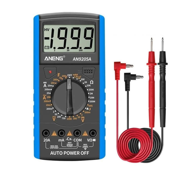 ANENG Automatic High-Precision Intelligent Digital Multimeter, Specification: AN9205A(Blue)