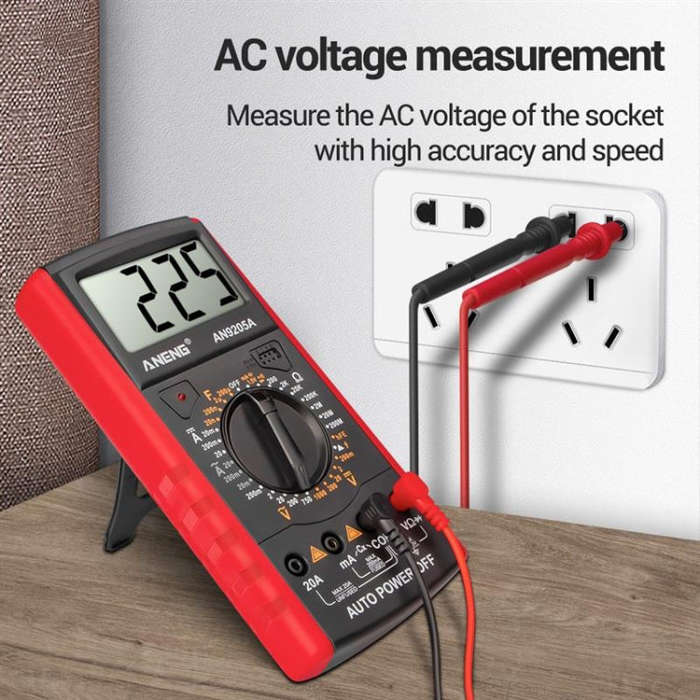 ANENG Automatic High-Precision Intelligent Digital Multimeter, Specification: AN9205A(Red)