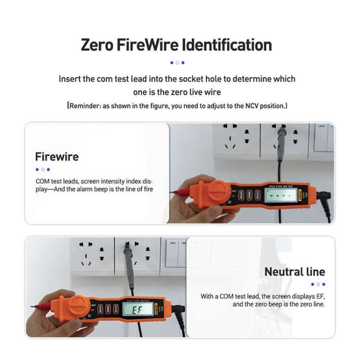 ANENG A3002 Multi-Function Pen-Type High-Precision Smart Multimeter(Orange)