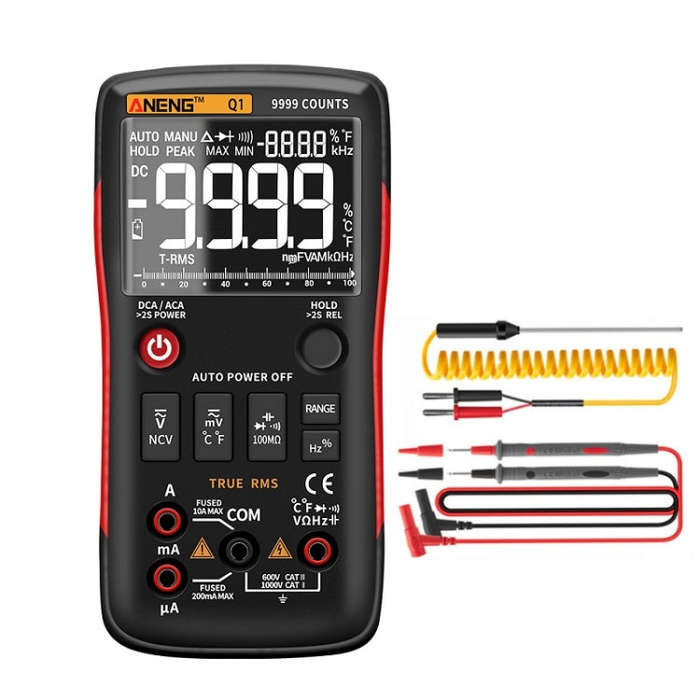ANENG AN-Q1 Automatic High-Precision Intelligent Digital Multimeter, Specification: Standard(Red)