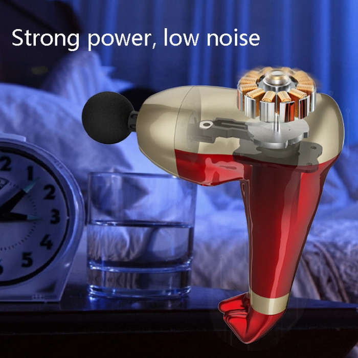 USB Arm Shape Muscle Relaxation Fascia Gun(Red)