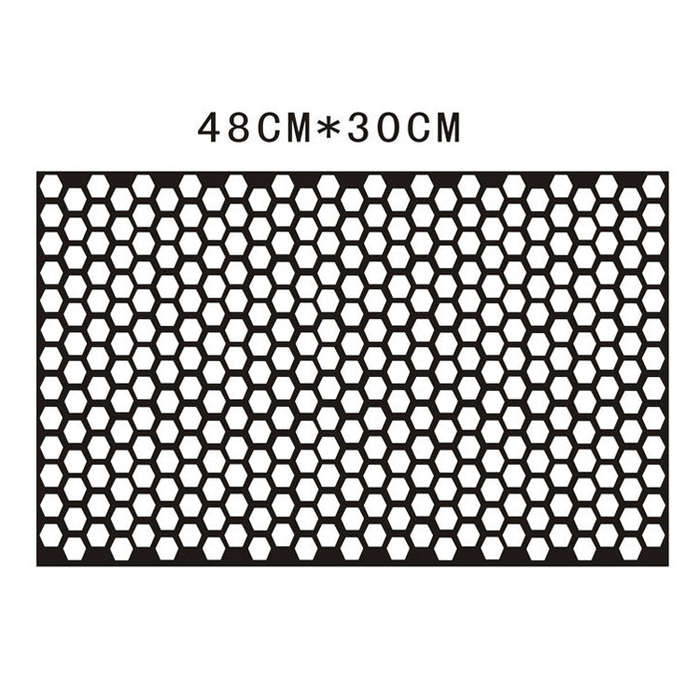 5 PCS Car Honeycomb Tail Lamp Film Universal Personality Modified Light Film Sticker(Bright Black)