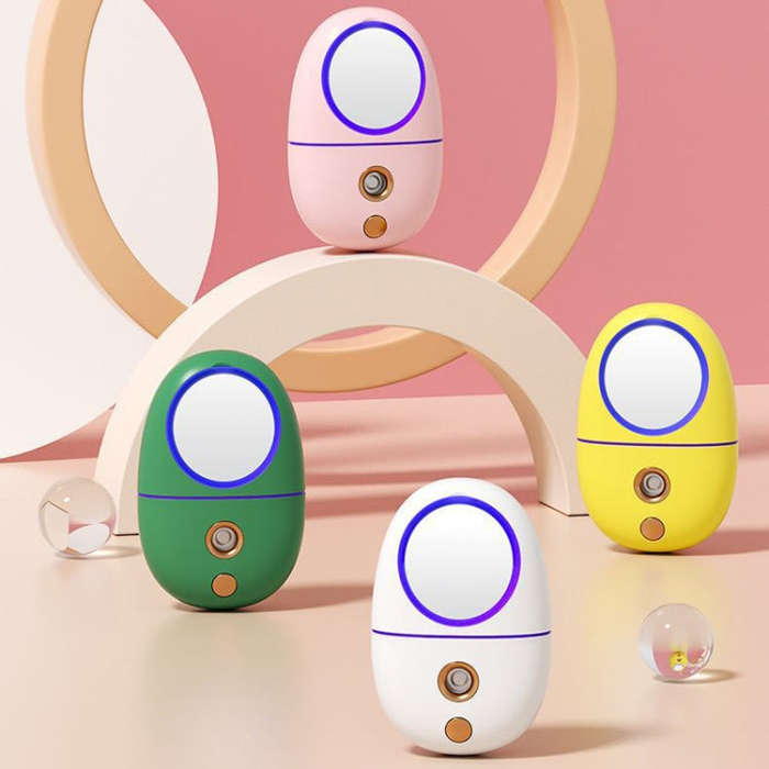 Q801A  Makeup Mirror Spray Moisturizing Device( Yellow)