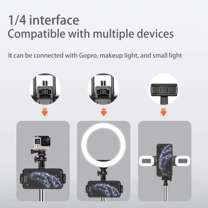 CYKE Folding Telescopic Mobile Phone Broadcast Stand Tripod, Specification: A31-0.8m (Without Light)