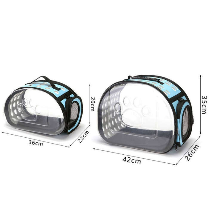 Pet Transparent Space Capsule Outing Package, Size: Large(Blue)