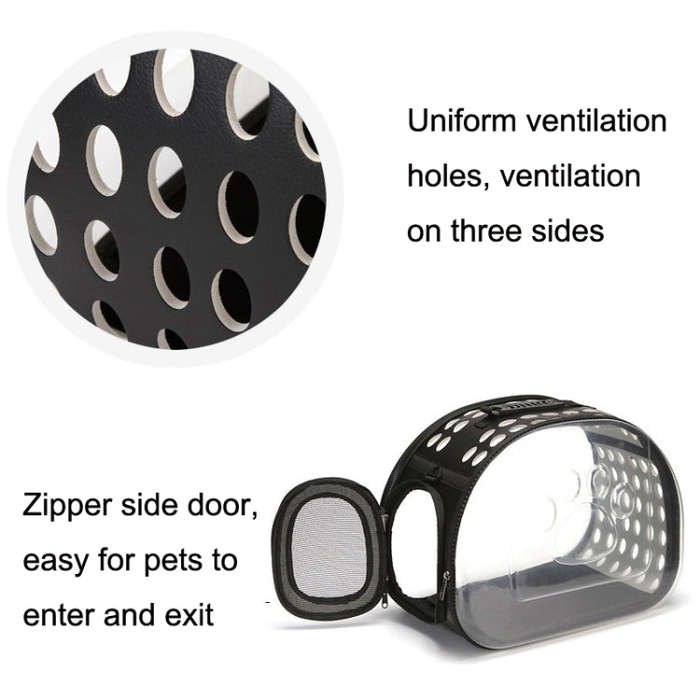Pet Transparent Space Capsule Outing Package, Size: Large(Grey)