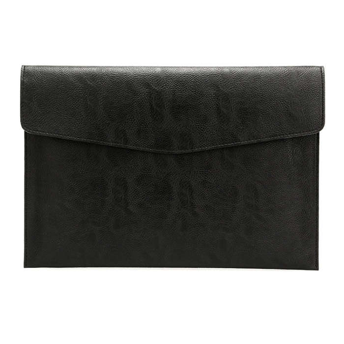 PU Leather Litchi Pattern Sleeve Case For 13.3 Inch Laptop, Style: Single Bag ( Black)