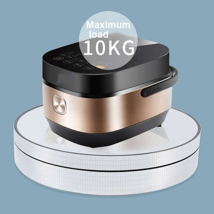 25cm Adjustable Speed Electric Rotating Display Stand Video Shooting Props Turntable(White Mirror)