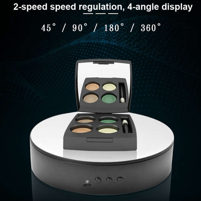 15cm Adjustable Speed Rotating Display Stand Props Turntable(Black Velvet)