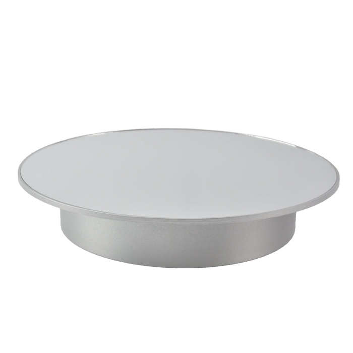 25cm USB Power Rotating Display Stand Video Shooting Props Turntable(White Bottom Frosted)