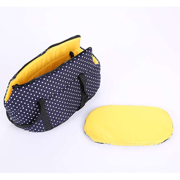 Soft Pet Backpack Dog Cat Shoulder Carrying Outdoor Pet Dog Carrier Bag, Size:L(Navy Blue)