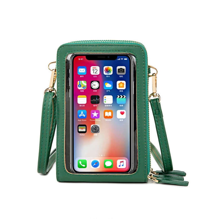 SJ617 Multifunctional Touch Screen Phone Bag Single-shoulder Bag(Green)